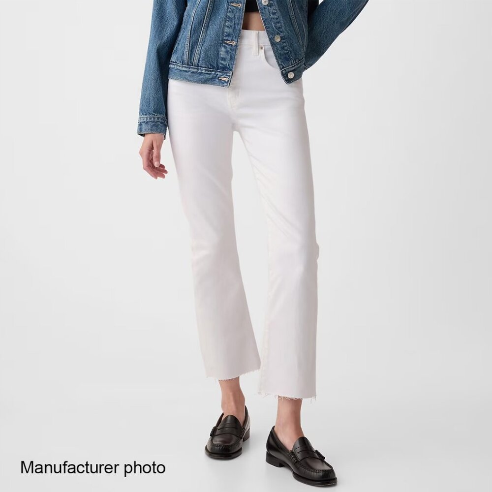 Gap Women’s Kick Fit High Rise Jeans in Optic White 28L - Picture 11 of 11